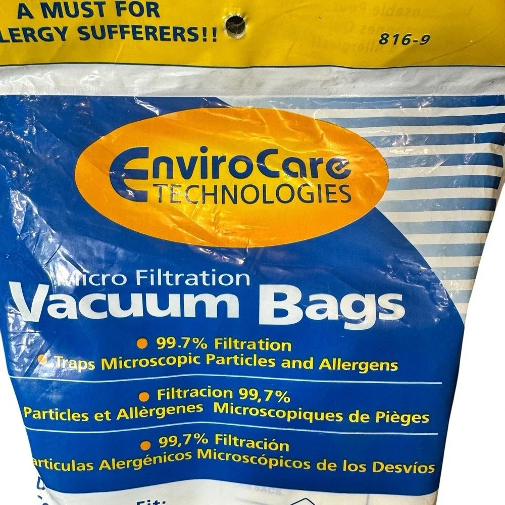EnviroCare Panasonic Vacuum Bags Type U U-3 U-6 816-9 Micro Filtration 9 Pack